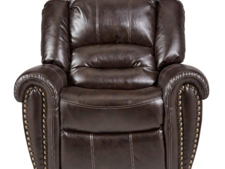 Center Hill Glider Reclining Chair in Dark Brown 9668BRW-1 Fashion