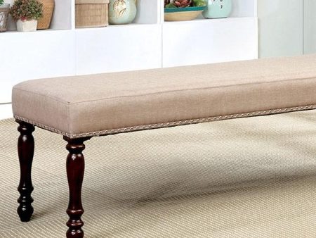 HOLCROFT Antique Cherry Beige Bench on Sale