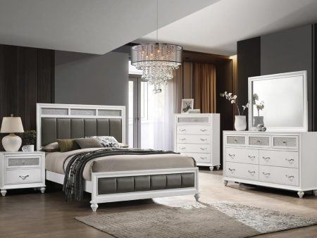 Barzini 4-piece California King Panel Bedroom Set White Online now