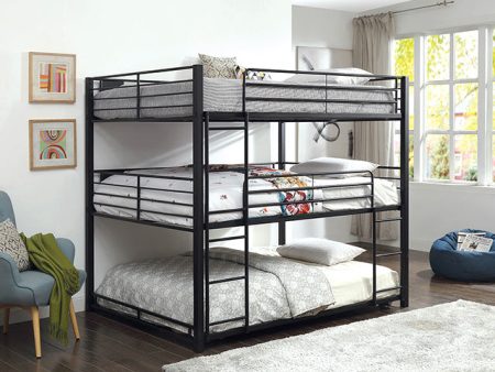 Olga I Sand Black Queen Triple Decker Bed Online