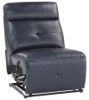 Avenue Armless Reclining Chair in Navy 9469NVB-AR For Sale