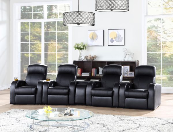 Cyrus Upholstered Recliner Home Theater Set Supply