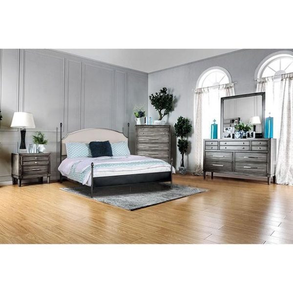 SINEAD Gun Metal Beige Twin Bed Online Sale