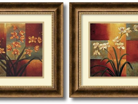 17 H x 17 W Orchids Framed Art Burnished Bronze Hot on Sale