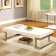 MEDA White Chrome Coffee Table, White Online