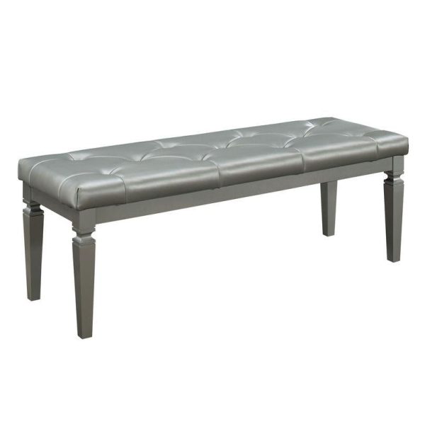 Allura Bed Bench in Silver 1916-FBH Sale