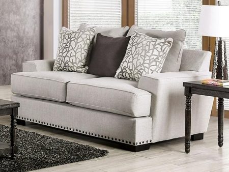 PICOTEE Loveseat, Light Gray Black For Cheap