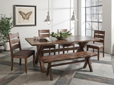 Alston Dining Room Set Knotty Nutmeg and Grey Cheap