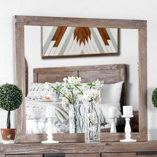 Wynton Weathered Light Oak Mirror Hot on Sale