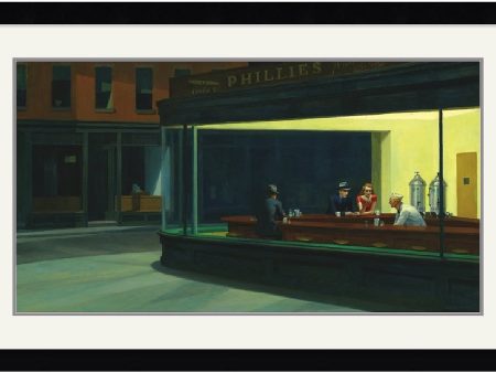 27 H x 43 W Edward Hopper Nighthawks 1942 Framed Print Online Sale