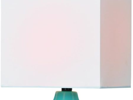 18 H Kara 1-Light Table Lamp Aqua Sale