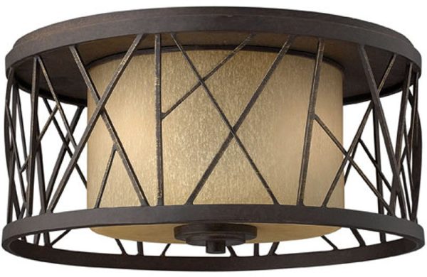 17 W Nest 2-Light Flushmount Foyer Oil Rubbed Bronze For Discount