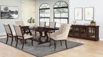 Brockway 7-Piece Rectangular Trestle Dining Set Antique java Hot on Sale