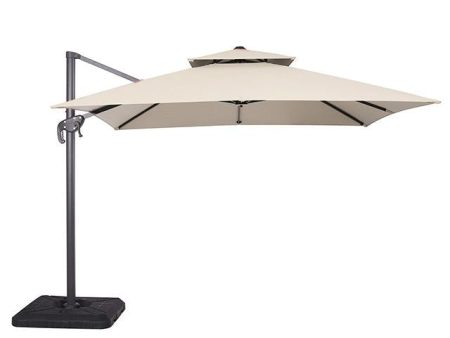 Hero 10 Ft Square Umbrella w  Double Top + 37  Large Base Online Hot Sale