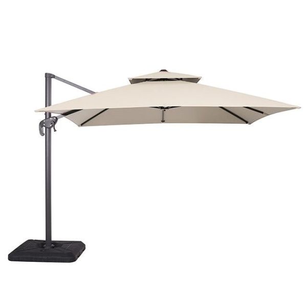 Hero 10 Ft Square Umbrella w  Double Top + 37  Large Base Online Hot Sale