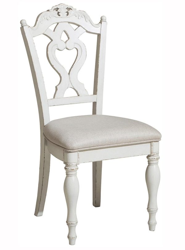 Cinderella Chair in Antique White with Grey Rub-Through 1386NW-11C on Sale