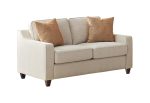 Christine Upholstered Cushion Back Loveseat Beige Online Sale