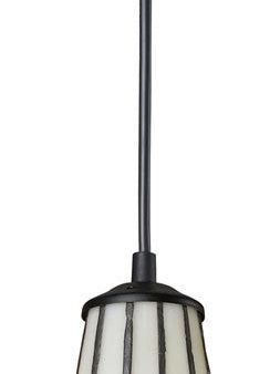 5 W Lumino Tiffany 1-Light Pendant Comet White Matte Black Sale