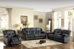 Laurelton Double Glider Reclining Loveseat w  Center Console in Charcoal 9636CC-2 Online Hot Sale