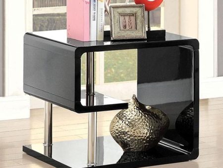 Ninove Black Chrome End Table Online