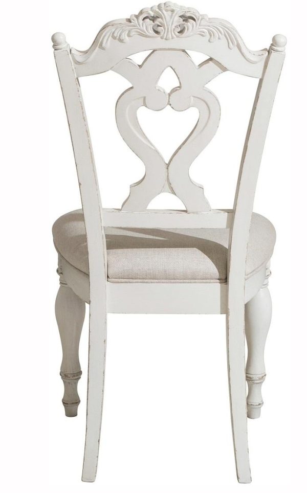 Cinderella Chair in Antique White with Grey Rub-Through 1386NW-11C on Sale