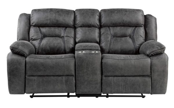 Madrona Hill Double Reclining Loveseat in Gray 9989GY-2 Online now