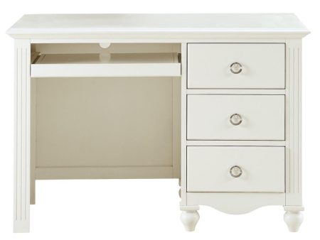 Meghan 3 Drawer Writing Desk in White 2058WH-15 Fashion