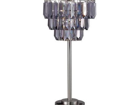 Meg Black Chrome Table Lamp Supply