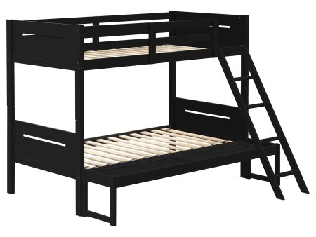 Littleton Twin Over Full Bunk Bed Black Hot on Sale