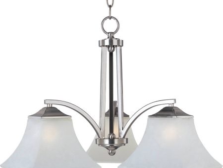 23 W Aurora 3-Light Down Light Chandelier Satin Nickel Sale