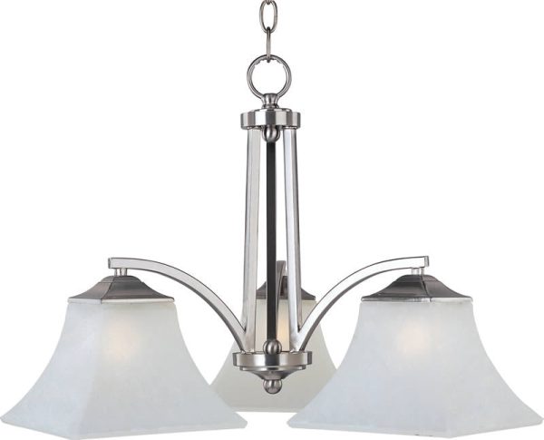 23 W Aurora 3-Light Down Light Chandelier Satin Nickel Sale