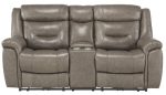 Danio Power Double Reclining Loveseat with Power Headrests in Brownish Gray 9528BRG-2PWH Online Hot Sale