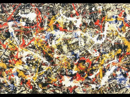 23 H x 37 W Jackson Pollock Convergence Framed Print Cheap