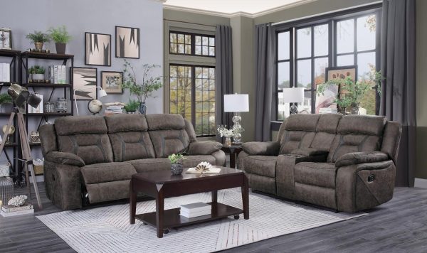 Madrona Double Reclining Loveseat in Dark Brown 9989DB-2 Hot on Sale