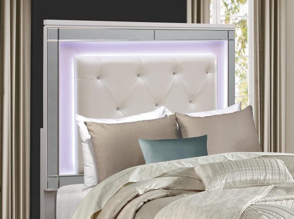 Alonza Queen LED Panel Bed 1845LED-1 Sale