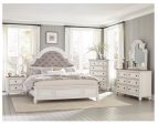 Baylesford King Upholstered Panel Bed in Antique White 1624KW-1EK* Discount