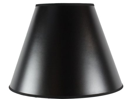 16 W x 12 H Bold Black with True Gold Lining Hard Back Empire Lampshade For Cheap