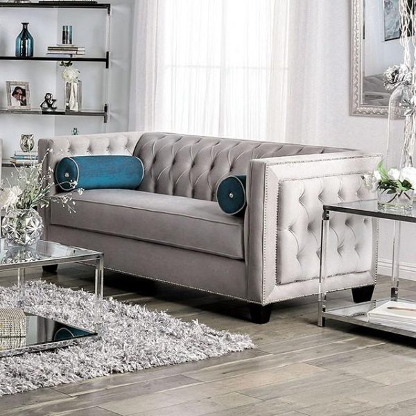 Silvan Gray Love Seat Hot on Sale