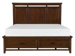 Frazier King Upholstered Storage Platform Bed in Dark Cherry 1649K-1EK* Online