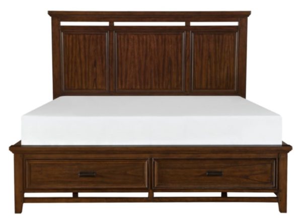 Frazier King Upholstered Storage Platform Bed in Dark Cherry 1649K-1EK* Online