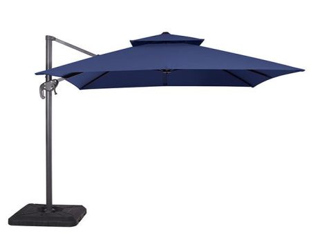 Hero 10 Ft Square Umbrella w  Double Top + 37  Large Base Fashion