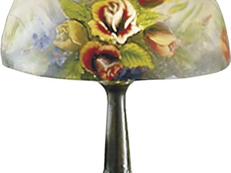 16 H Rose Dome  Table Lamp Antique Bronze For Sale