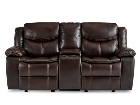 Bastrop Double Glider Reclining Loveseat in Brown 8230BRW-2 Hot on Sale