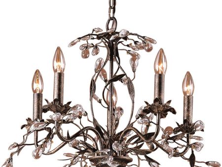 21 W Circeo 5-Light Chandelier Deep Rust Sale