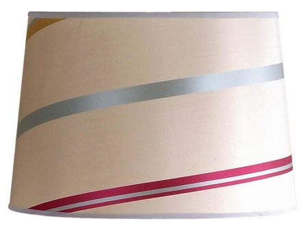 14 W x 10 H Juliette Striped Raw Silk Drum Shade Sale