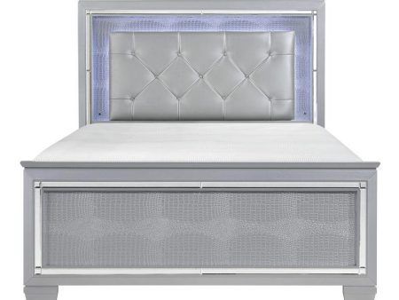 Allura Queen Panel Bed in Silver 1916-1* Cheap