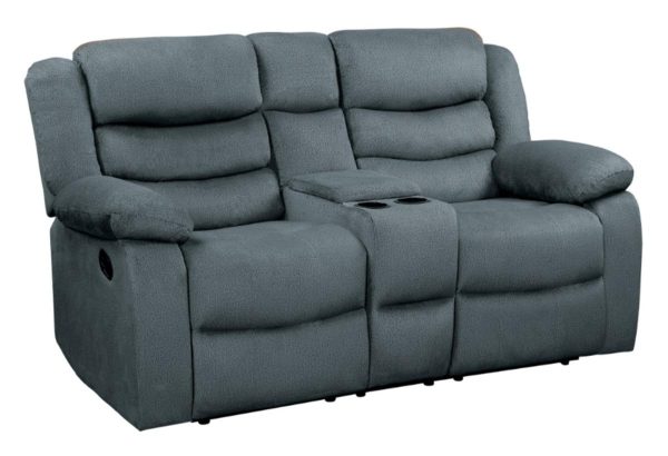 Discus Double Reclining Loveseat in Gray 9526GY-2 Online