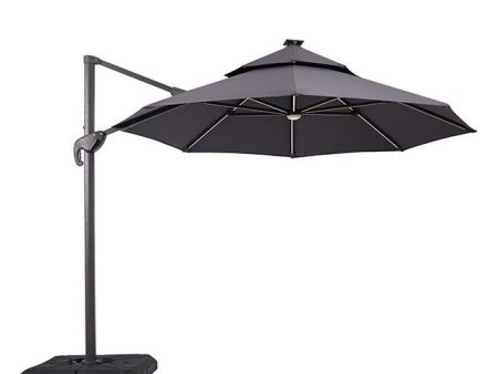 Nuti 10 Ft Round Umbrella w  LED Light + 37  Large Base Online