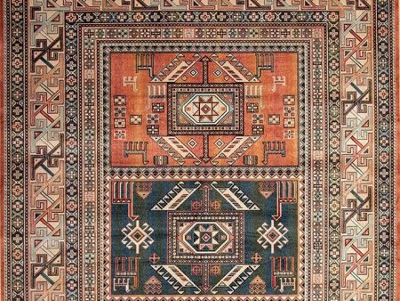 Mortsel Orange Multi 5 3  X 7 6  Area Rug on Sale