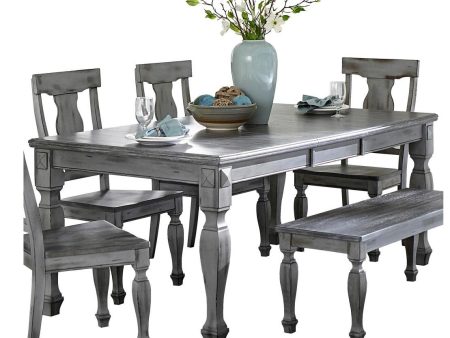 Fulbright Dining Table in Gray 5520-78 Fashion